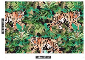 Fototapeta Vliesová Tiger džungle 416x254 cm