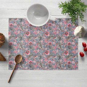 Biante Dekoračné prestieranie na stôl PML-043 Tropické kvety na sivom 30x40 cm