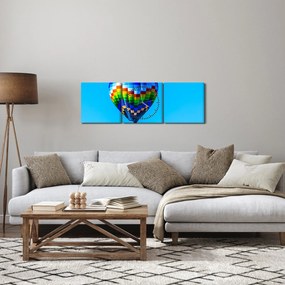 Obraz - Teplovzdušný balón (s hodinami) (90x30 cm)