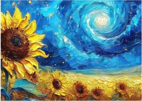 Obraz - Maľba slnečníc (70x50 cm)