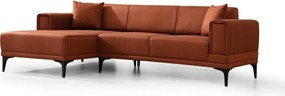 Rohová sedacia súprava Horizon 250 cm tehlová ľavá