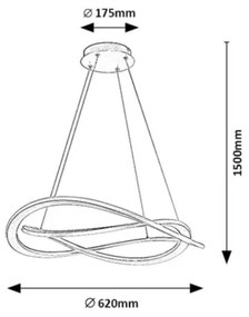 Rabalux 72282 - LED luster na lankách KALLIRA LED/72W/230V 3000K