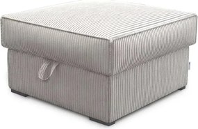 Taburet SMART COSARO XL s úložným priestorom 71x71 cm, svetlobéžový