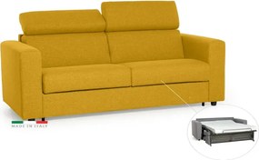 Rozkladacia pohovka na každodenné spanie TAVOLA, žltá (penelope 08), 140