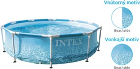 Intex | Bazén Florida 3,05x0,76 m bez príslušenstva - motív BEACHSIDE | 10340257