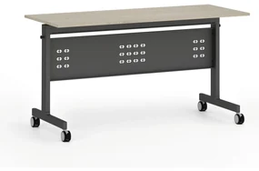 Mobilný stôl PRIMO MOBI, 1400 x 600 mm, čierna podnož, dub prírodný