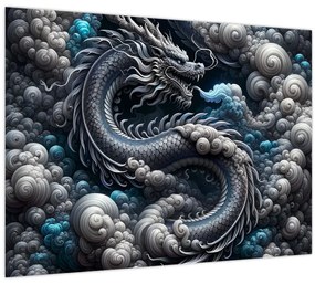 Obraz – Drak v dyme (70x50 cm)