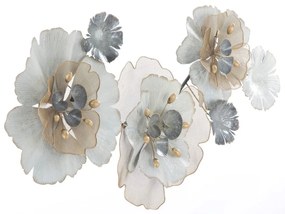 Nástenná kovová dekorácia Mauro Ferretti Flowery, 119 × 60 cm