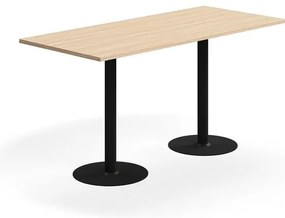 Barový stôl VERTICUS, 1800x800x900 mm, dub/čierna