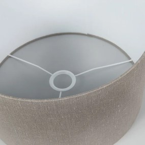 Tienidlo na lampu bavlnené taupe s bielym vnútrom 35/35/20