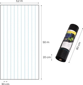 MultiGarden Čierna agrotextília UV 135g - 3,2x50m MulltiGarden
