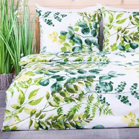 INTERMEDIC SK Posteľná obliečka Green leaves 140x200/70x90 cm