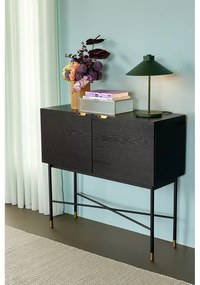 Čierna komoda z jaseňového dreva Hübsch Norm