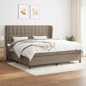 vidaXL Boxspring posteľ s matracom sivohnedý 200x200 cm látka