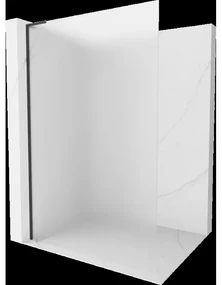 Mexen Kioto L sprchová stena Walk-in 70 x 200 cm, mliečna, čierna - 800-070-103-70-30