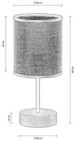 Spot-Light 77771974 - Stolová lampa NEGRO 1xE27/25W/230V dub