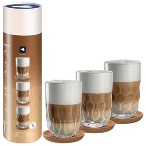 Leonardo poháre na latte s tanierikmi Gocce 390 ml 6 ks
