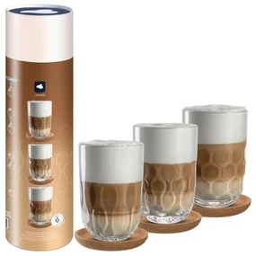 Leonardo poháre na latte s tanierikmi Gocce 390 ml 6 ks