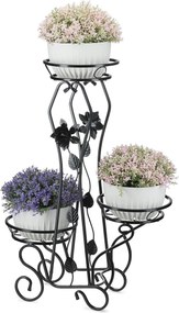 STOJAN NA KVETINÁČ ROSE 92X28X65 CM ČIERNA