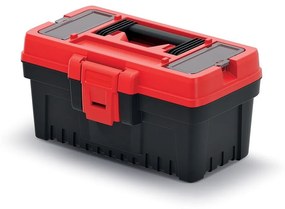 Kufor na náradie 26,9 × 17,7 × 15,5 cm, organizéry, červená