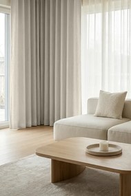 Záves na riasiacu pásku DREAMY BOUCLE krémový Rozmer: 140x270 cm