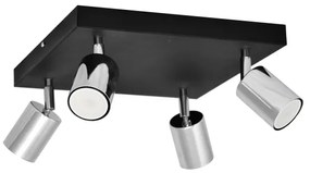 LED Bodové svietidlo TUNE 4xGU10/4,8W/230V matný chróm/čierna