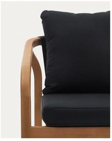 Jedálenská stolička v čierno–prírodnej farbe v súprave 4 ks Malaret – Kave Home