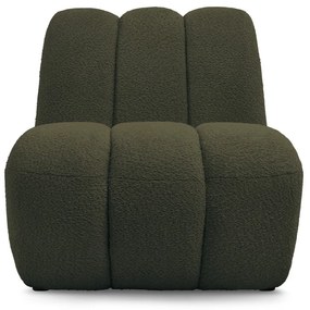 Zelené kreslo z textílie buklé Janissaire – Bobochic Paris