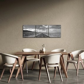 Obraz diaľnice (s hodinami) (90x30 cm)