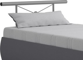 Posteľ s matracom Caribic 110x200 cm, svetlo šedá/šedá látka