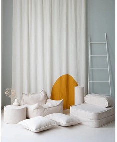 Krémový menčestrový detský pohovkový vankúš Block – Wigiwama