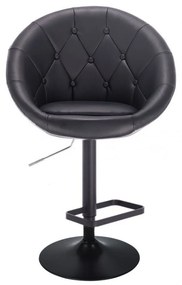 LuxuryForm DESIGN Barová stolička VERA na čiernom tanieri - čierna