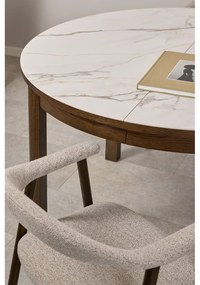 Okrúhly rozkladací jedálenský stôl s keramickou doskou ø 120 cm Southampton – Actona