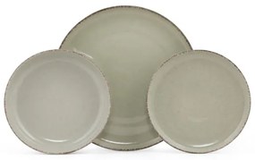 18-dielna jedálenská súprava zelená/porcelán