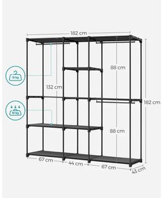 Otvorená šatníková skriňa RYG037B02