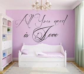 Nálepka na stenu nápis ALL YOU NEED IS LOVE