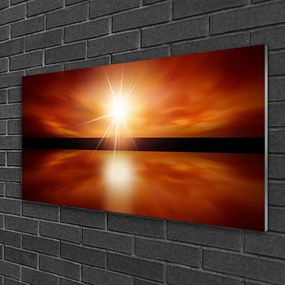Skleneny obraz Slnko nebo voda krajina 140x70 cm