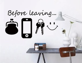 Samolepka na stenu "Before Leaving" 22x40cm
