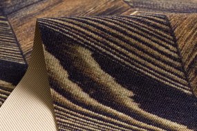 Protišmykový behúň DIGITAL - FRENCH CHEVRON hnedý / béžový