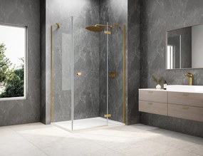 Polysan Polysan, GLOBE GOLD MATT sprchové dvere do niky 800mm, číre sklo, ľavá, GB1080LG