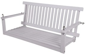 Biela drevená záhradná hojdačka Augusta - Garden Pleasure