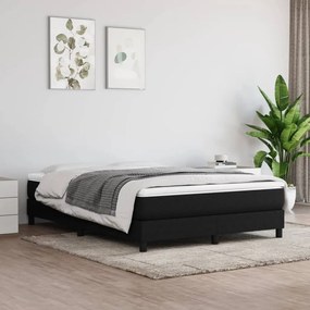 Boxspring posteľ s matracom čierny 140x190 cm látka 3144071