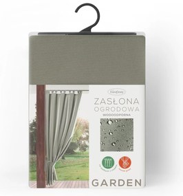 ZÁHRADNÝ VODEODOLNÝ ZÁVES NA PÚTKACH GARDEN 155X200 CM TMAVOBÉŽOVÁ