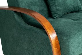 Pohovka Lux, čierna vzor květy / wenge (eden 3991/102)
