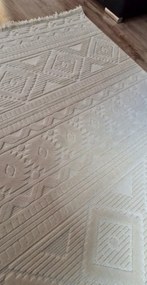 HU Krémovo, béžový moderný koberec TWIST CREAM 23929A Rozmer: 60x100 cm
