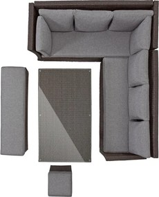 Veľká rodinná záhradná súprava Avenberg CORSICA hnedá/sivá