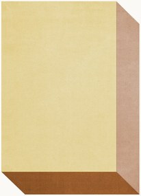 Ručne tkaný vlnený koberec's nízkym vlasom Tekla Box