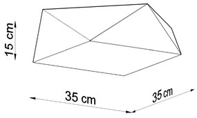 Stropné svietidlo HEXA 35 čierne