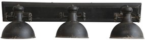 Industriálne čierne antik kovové nástenné svetlo Fact ceiling - 85*19*30cm / E14