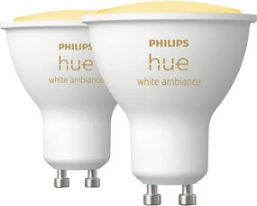 LED žiarovka Philips HUE 8719514340121 White Ambiance GU10 / 4,3 W 250 lm 2200-6500 K 2 ks